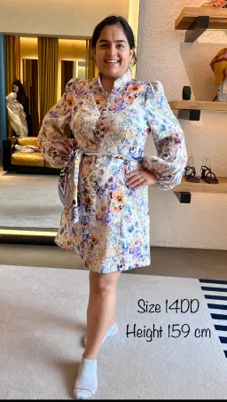 Zimmermann Tama Belted Mini Dress Floral Size 3/Au 14 for rent on The Volte - image 2