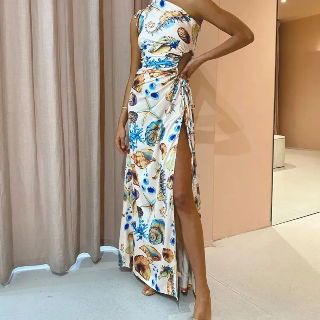 Sonya Moda Nour Seashell Maxi Dress Print Size 10 / M for rent on The Volte - main image