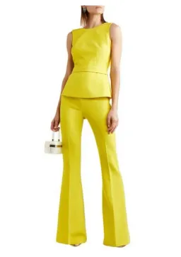 Safiyaa Sleeveless Top and Pant Set Yellow Size 6 for rent on The Volte - image 1