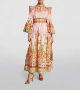 Zimmermann Kaleidoscope Bell Sleeve Gown Leo Zodiac Print Size 2 / AU 12 for rent on The Volte - image 1