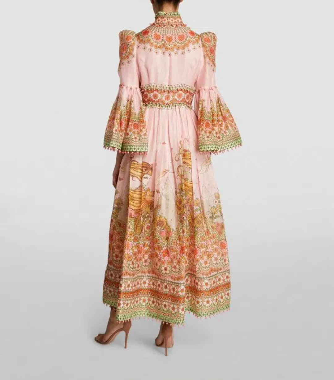 Zimmermann Kaleidoscope Bell Sleeve Gown Leo Zodiac Print Size 2 / AU 12 for rent on The Volte - main image