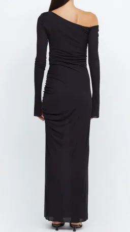 Bec & Bridge Monette Asym Long Sleeve Maxi Dress Black Size 8 / S for rent on The Volte - image 2