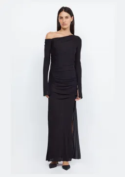 Bec & Bridge Monette Asym Long Sleeve Maxi Dress Black Size 8 / S for rent on The Volte - image 1