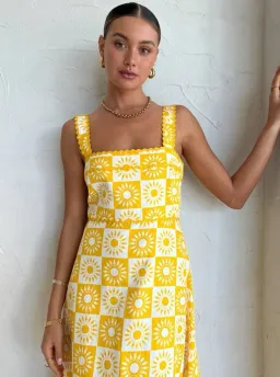By Nicola | Goldie Maxi Dress | Yellow | Size 10 for rent on The Volte - image 3