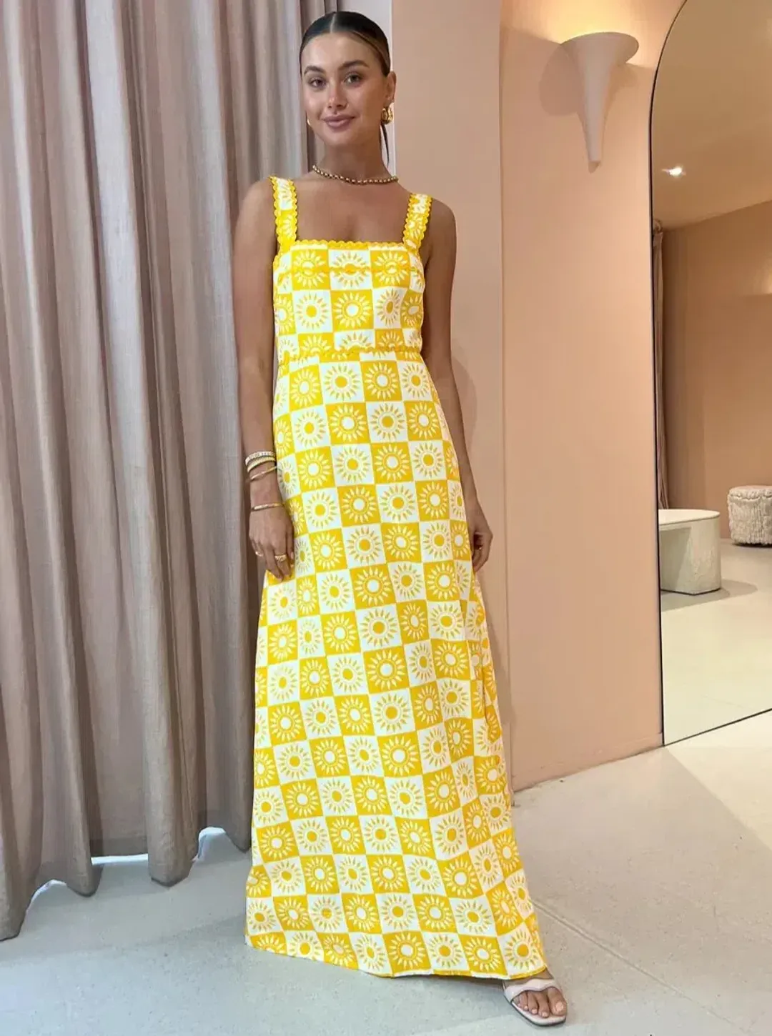By Nicola | Goldie Maxi Dress | Yellow | Size 10 for rent on The Volte - main image