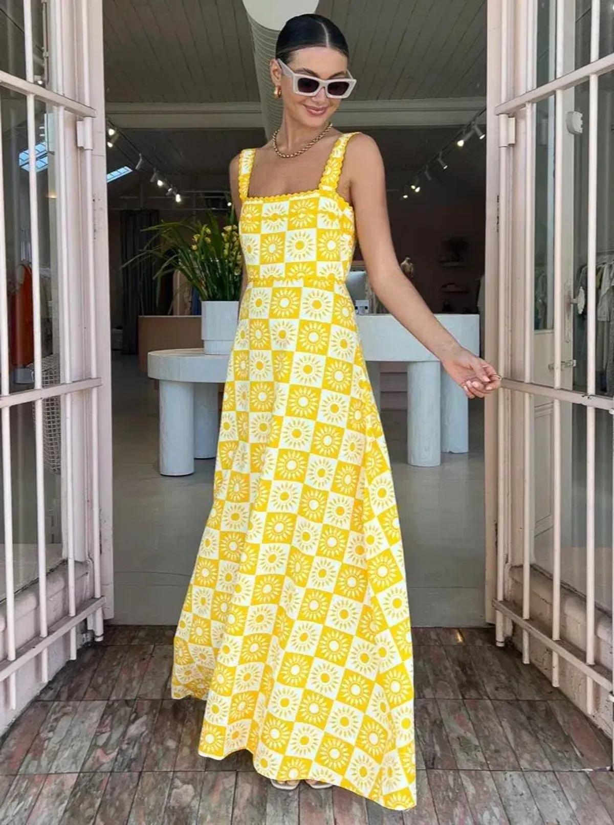 By Nicola | Goldie Maxi Dress | Yellow | Size 10 - Image 2