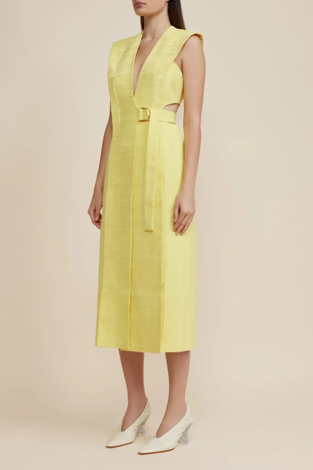 Acler Shefford Dress Yellow Size 8 for rent on The Volte - main image