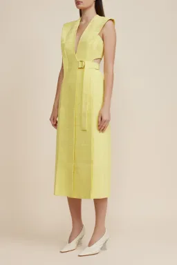 Acler Shefford Dress Yellow Size 8 for rent on The Volte - image 1