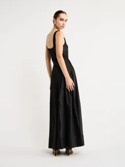By Nicola Beneath The Stars Bias Cut Slip Dress in Black Size 12 for rent on The Volte - image 12