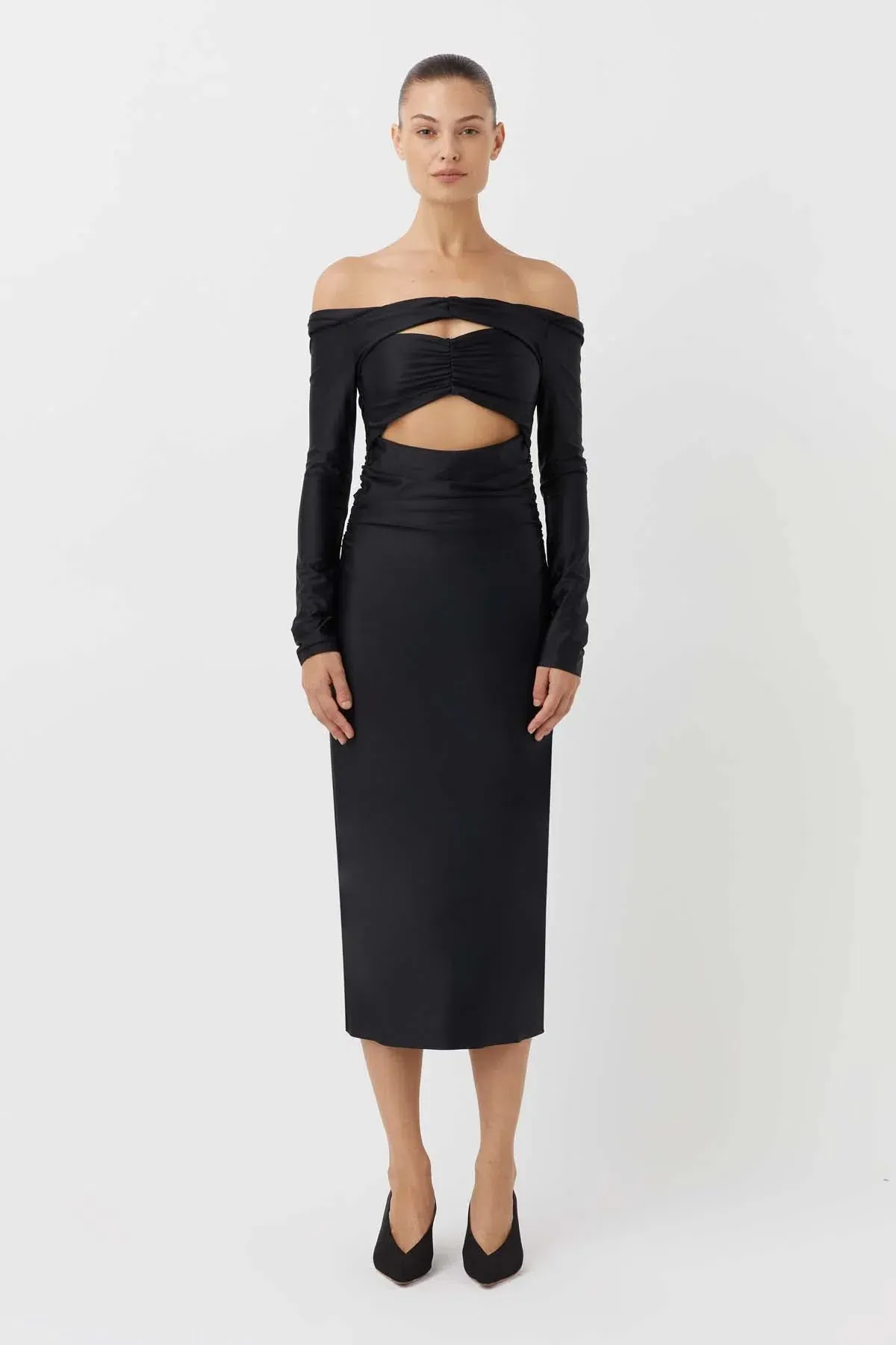 Camilla And Marc Berkley Midi Dress Black Size 12 - Image 1