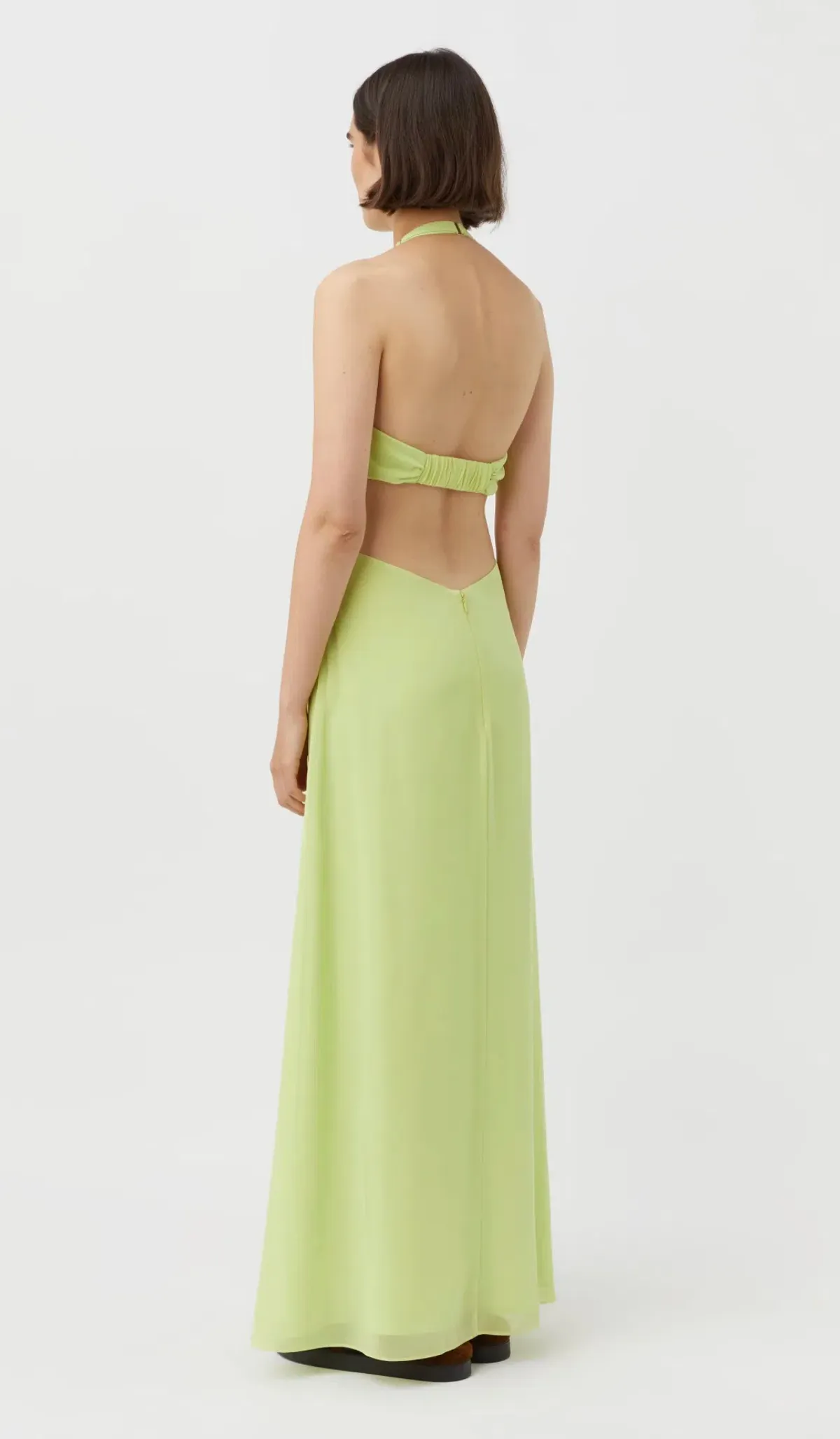 Camilla And Marc Zandar Cut Out Halter Dress In Apple Sorbet Au Size 12 - Image 3