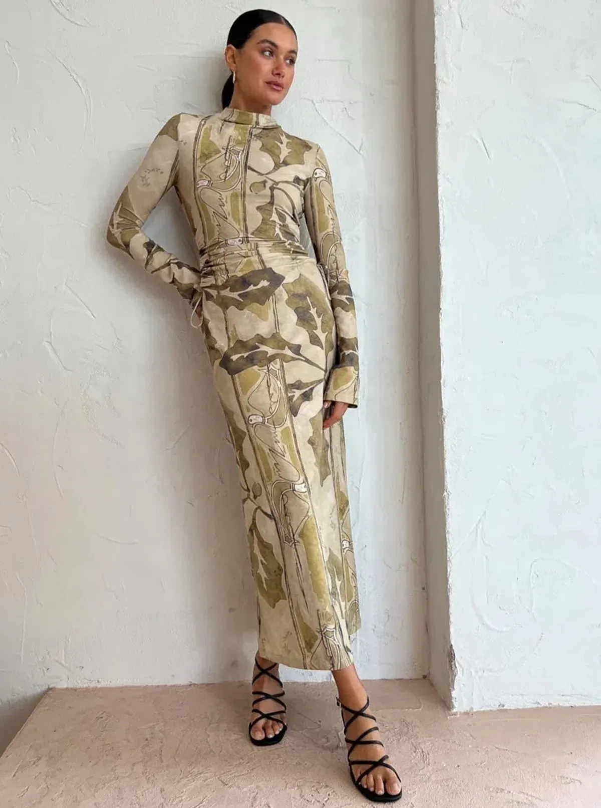 Camilla and Marc Khya Printed Midi Dress Size 8 for rent on The Volte - main image