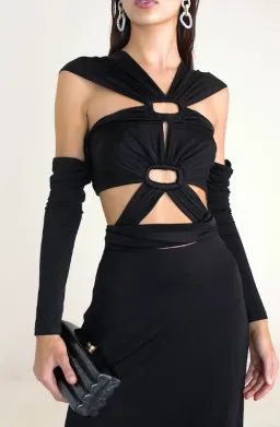 Cult Gaia Marisol Gown Black Size 6 for rent on The Volte - image 4