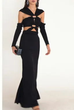 Cult Gaia Marisol Gown Black Size 6 for rent on The Volte - image 2