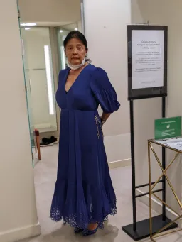 Zimmermann Pleated Midi Dress in Lapis Size 3 / AU 14 for rent on The Volte - image 2