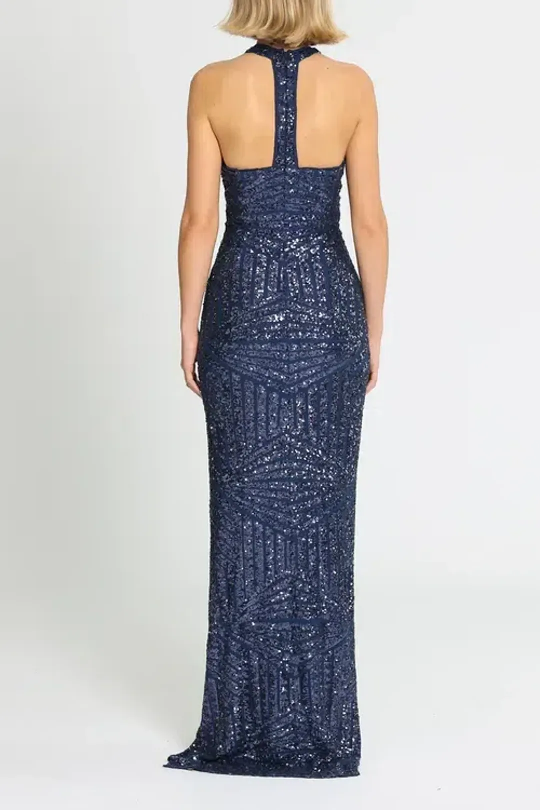 Langhem Julia Evening Gown Blue Size 12 for rent on The Volte - main image
