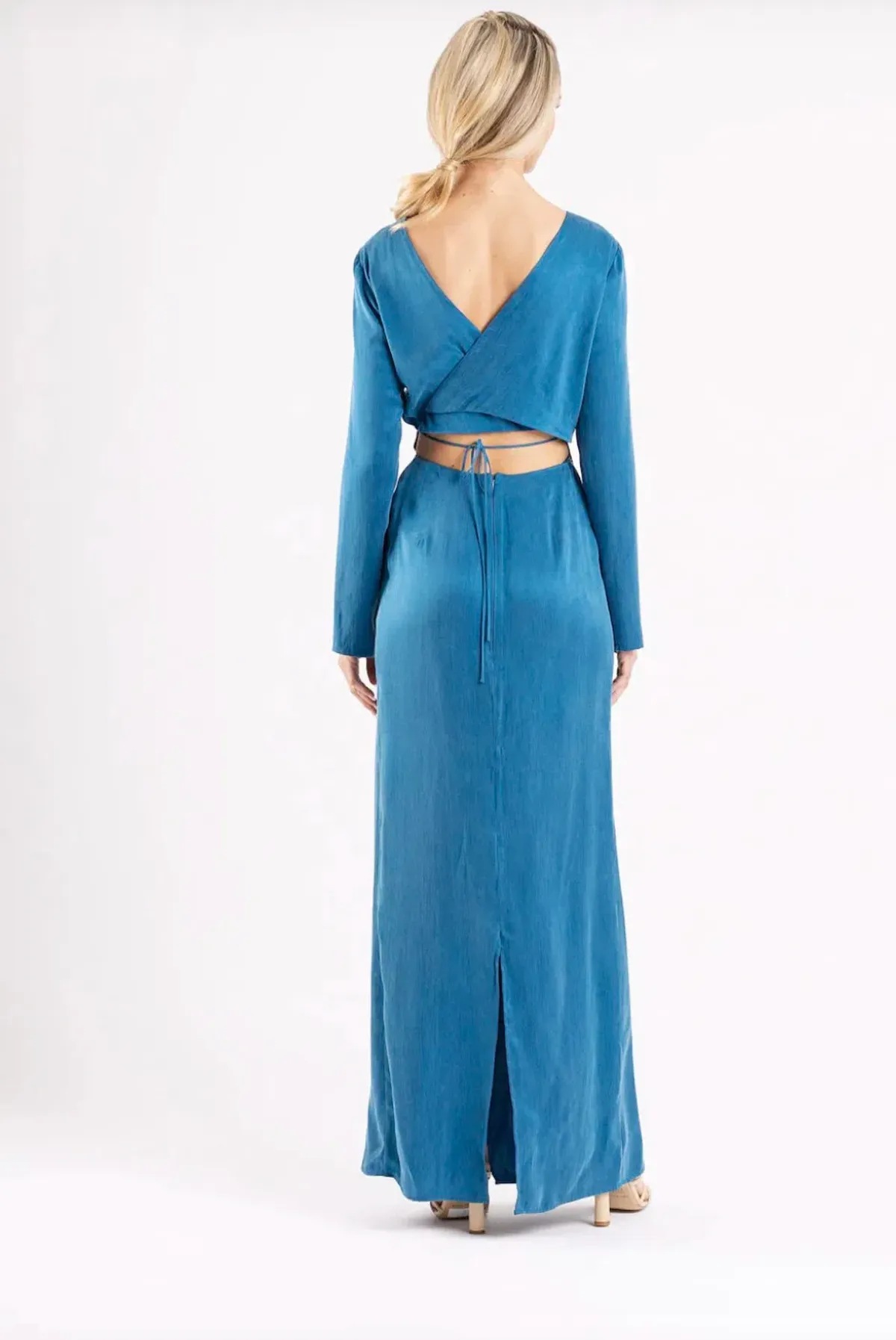 One Fell Swoop Ritual Maxi Dress Egyptian Blue Size 10 - Image 3