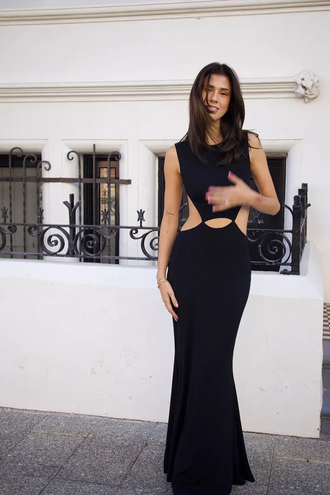 Deconduarte Emilia Maxi Dress Black Size 8 for rent on The Volte - main image
