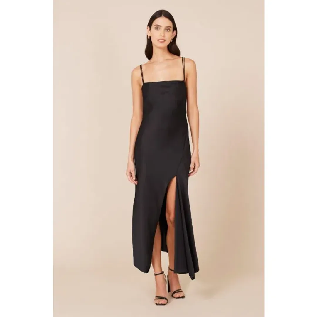 Camilla and Marc Acacia Square Neck Dress Black Black Size 6 for rent on The Volte - main image