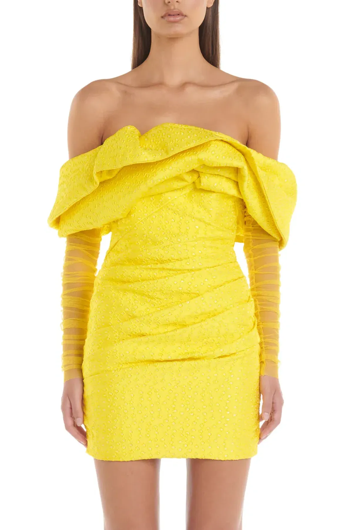 Eliya The Label Oscar Dress Mini Dress Yellow Size M/Au 10 - Image 2