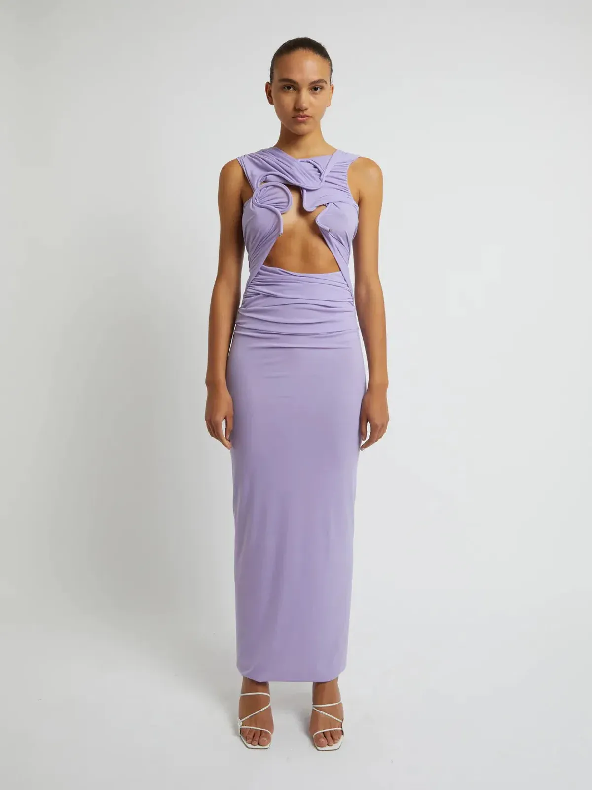 Christopher Esber Venus Tank Dress Lilac Size 6 for rent on The Volte - main image