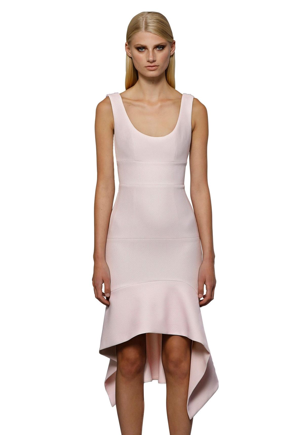 By Johnny The Ripple Panel Midi Dress Baby Pink Size 6 - Image 2