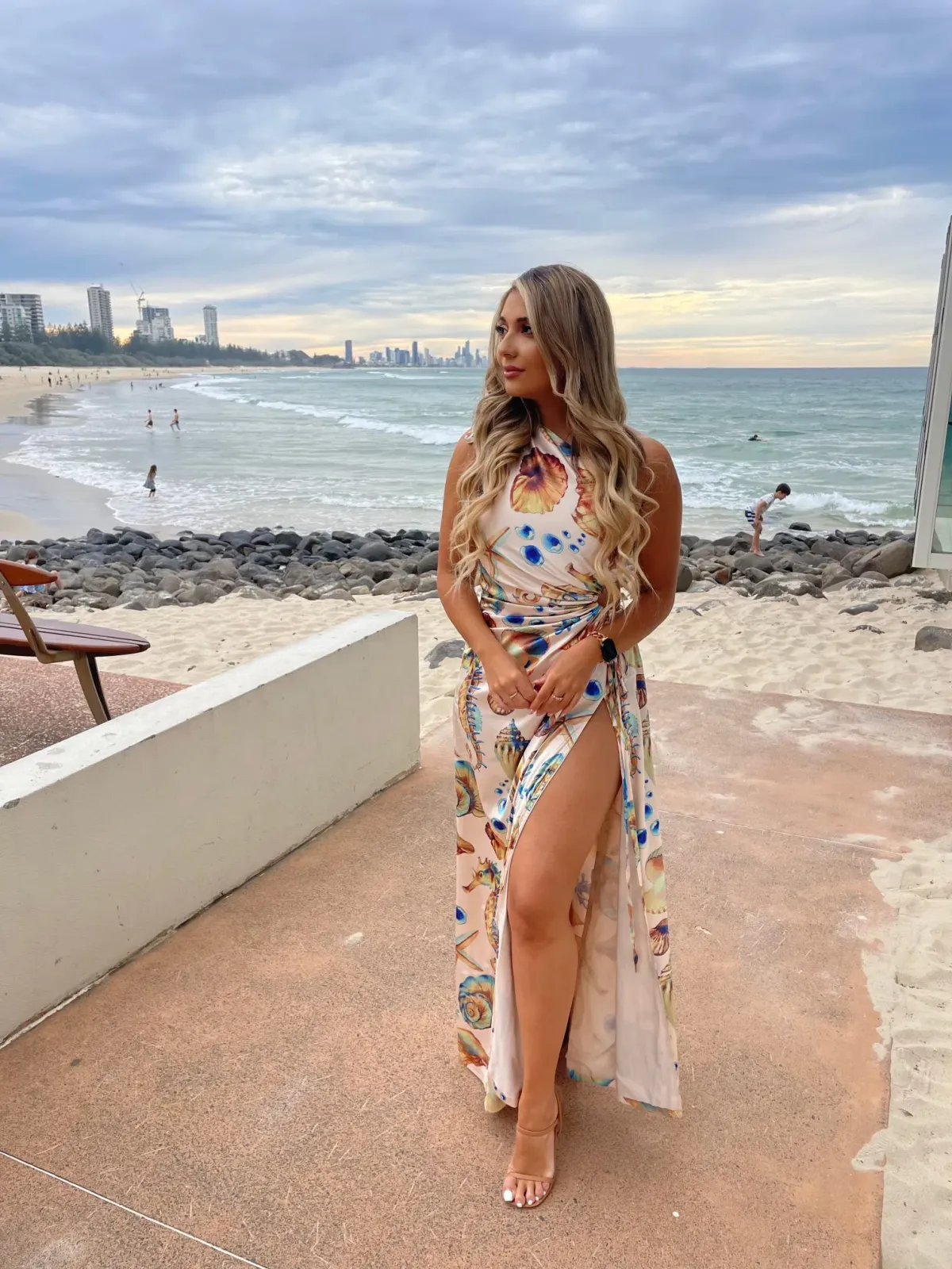 Sonya Moda Nour Seashell Maxi Dress Print Size 12 / L - Image 3