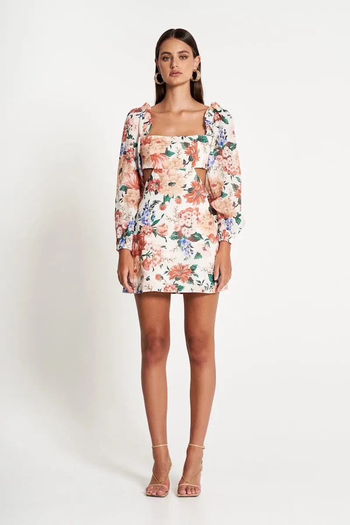 Sofia The Label Goldie Cut Out Mini Dress Floral Size S / AU 8 - Image 1