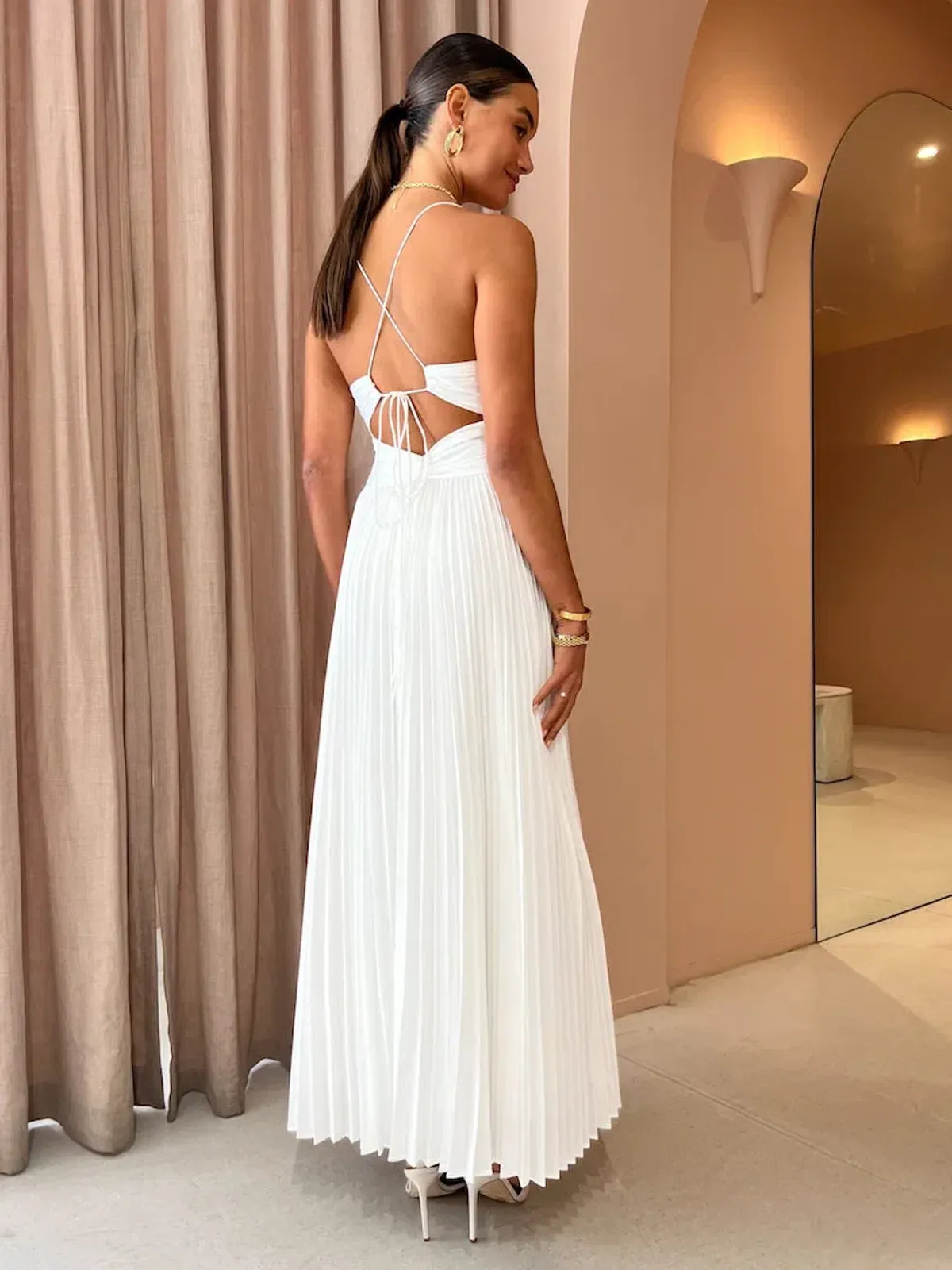 Issy Orla Maxi Dress White Size 6 - Image 3