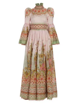 Zimmermann Kaleidoscope Bell Sleeve Dress Leo Zodiac Floral Print Size 1 / AU 10 for rent on The Volte - image 3