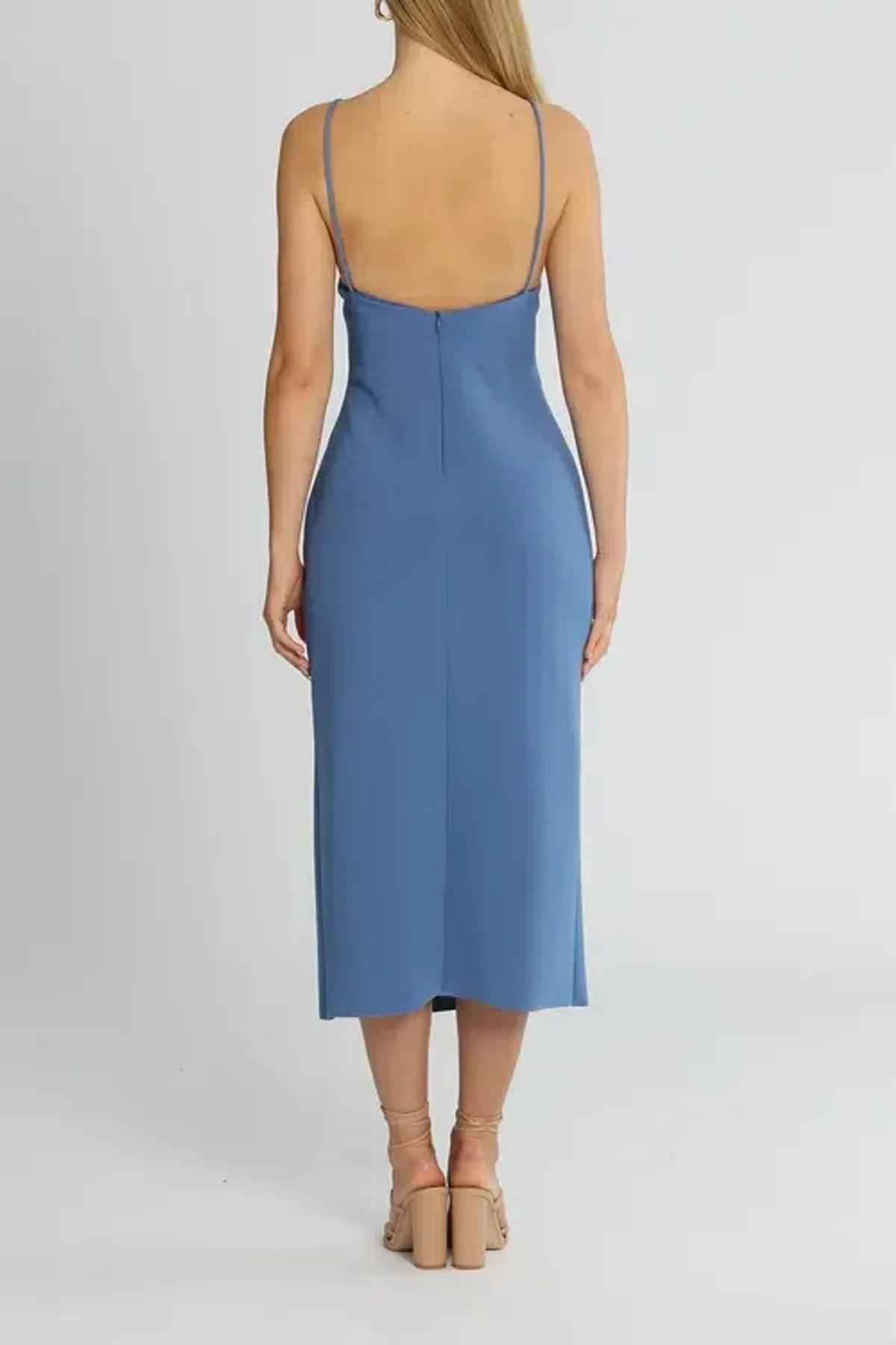 Bec & Bridge Josette Midi Dress Blue Size 14 - Image 3