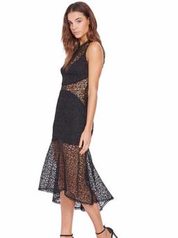 Nicholas Guipure Lace Midi Dress Black Size 8 for rent on The Volte - image 1