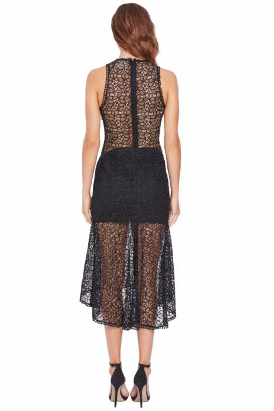 Nicholas Guipure Lace Midi Dress Black Size 8 for rent on The Volte - main image