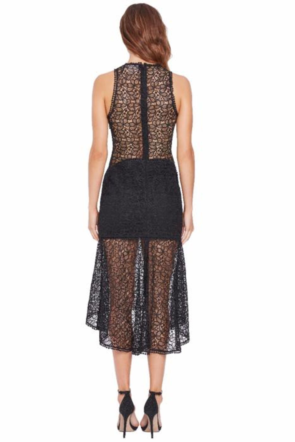 Nicholas Guipure Lace Midi Dress Black Size 8 - Image 3
