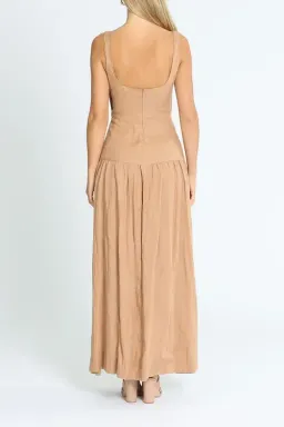 Bec & Bridge Alamos Midi Dress Brown Size AU 8 for rent on The Volte - image 3