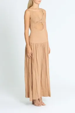 Bec & Bridge Alamos Midi Dress Brown Size AU 8 for rent on The Volte - image 2