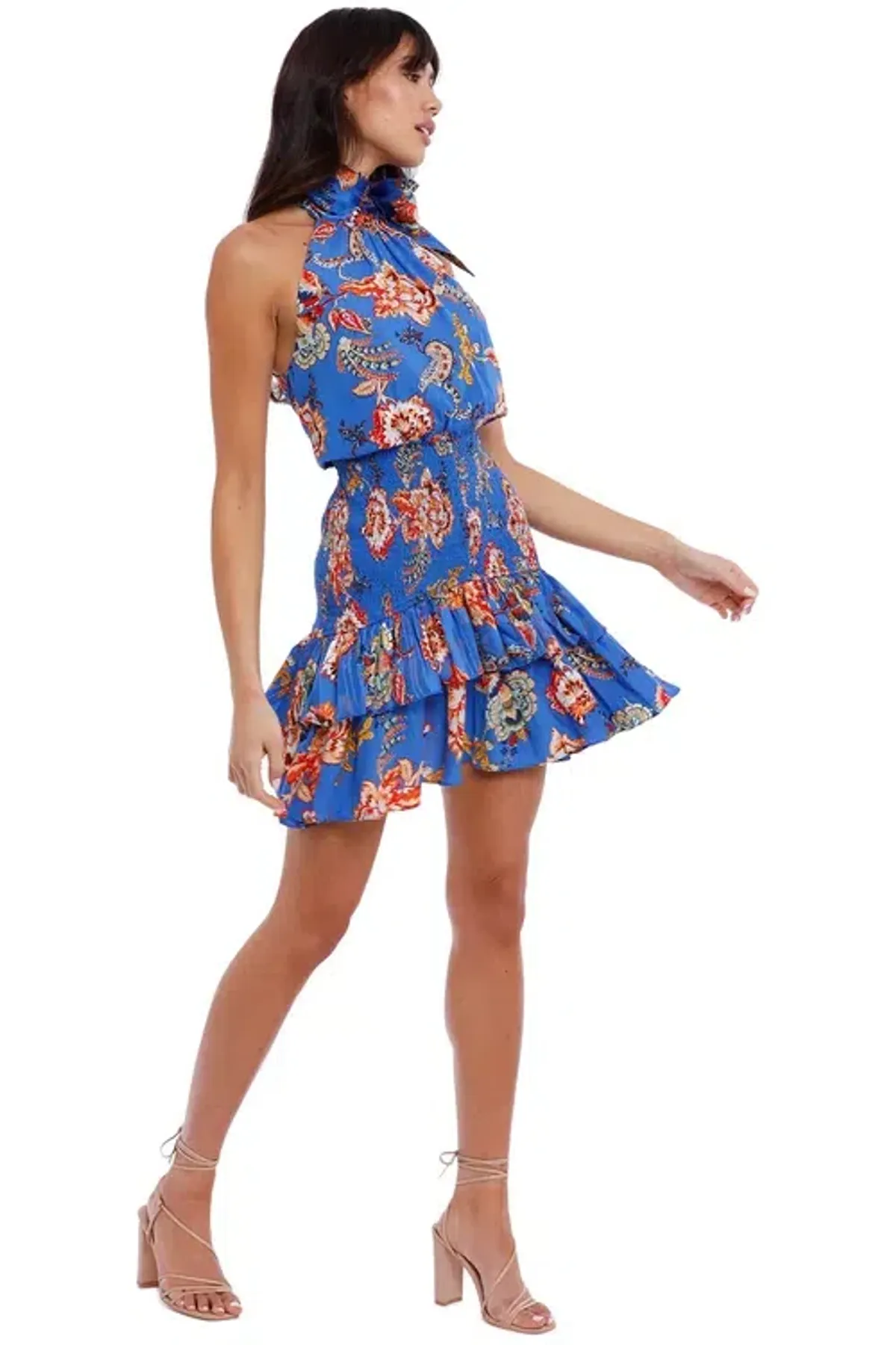 Elliatt Virago Dress Blue Multi Print Size AU 10 - Image 2