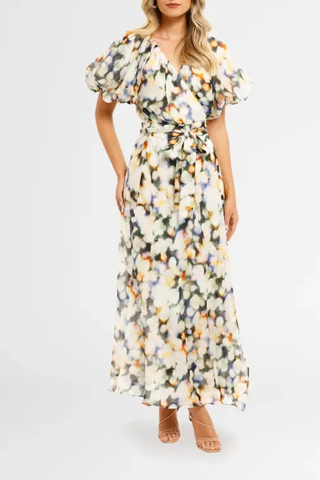 Ginger and Smart Lumiere Wrap Dress Lumiere Multi Print Size AU 14 for rent on The Volte - main image