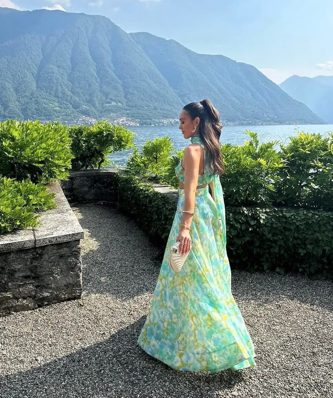 Zimmermann High Tide Crop Bodice And Ikat Maxi Skirt Floral Size AU 6 for rent on The Volte - main image