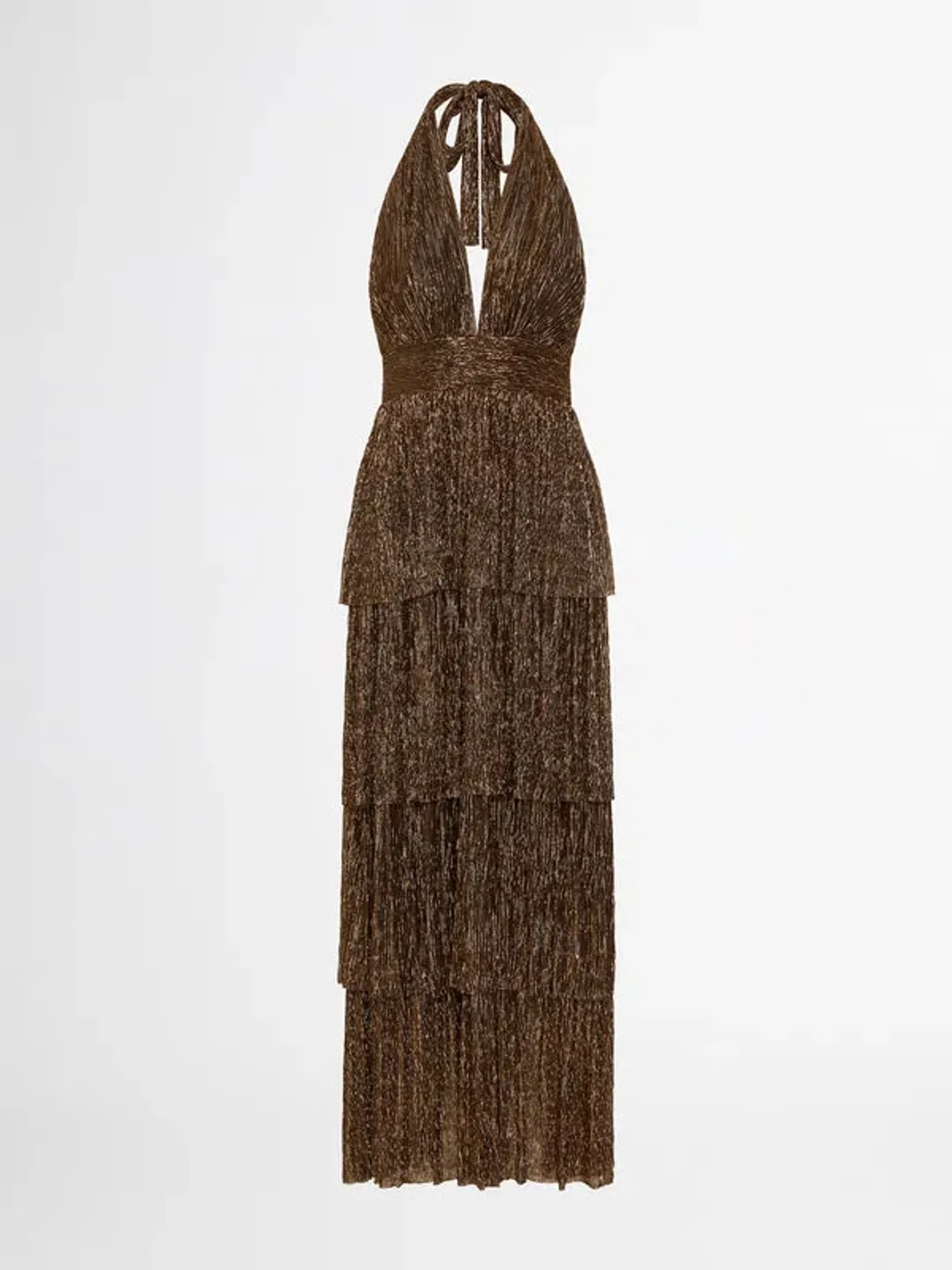 Sheike Galaxy Dress Metallic Gold Size 6 for rent on The Volte - main image