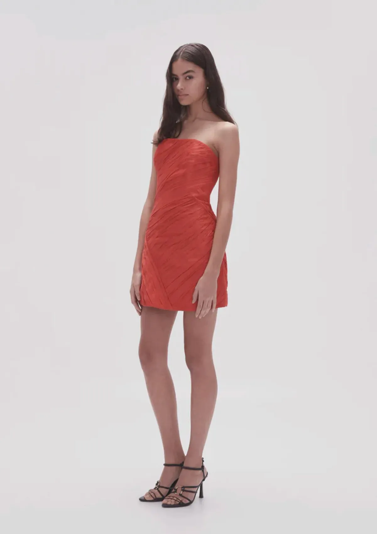 Aje Anima Ruched Mini Dress Red Size 6 - Image 2