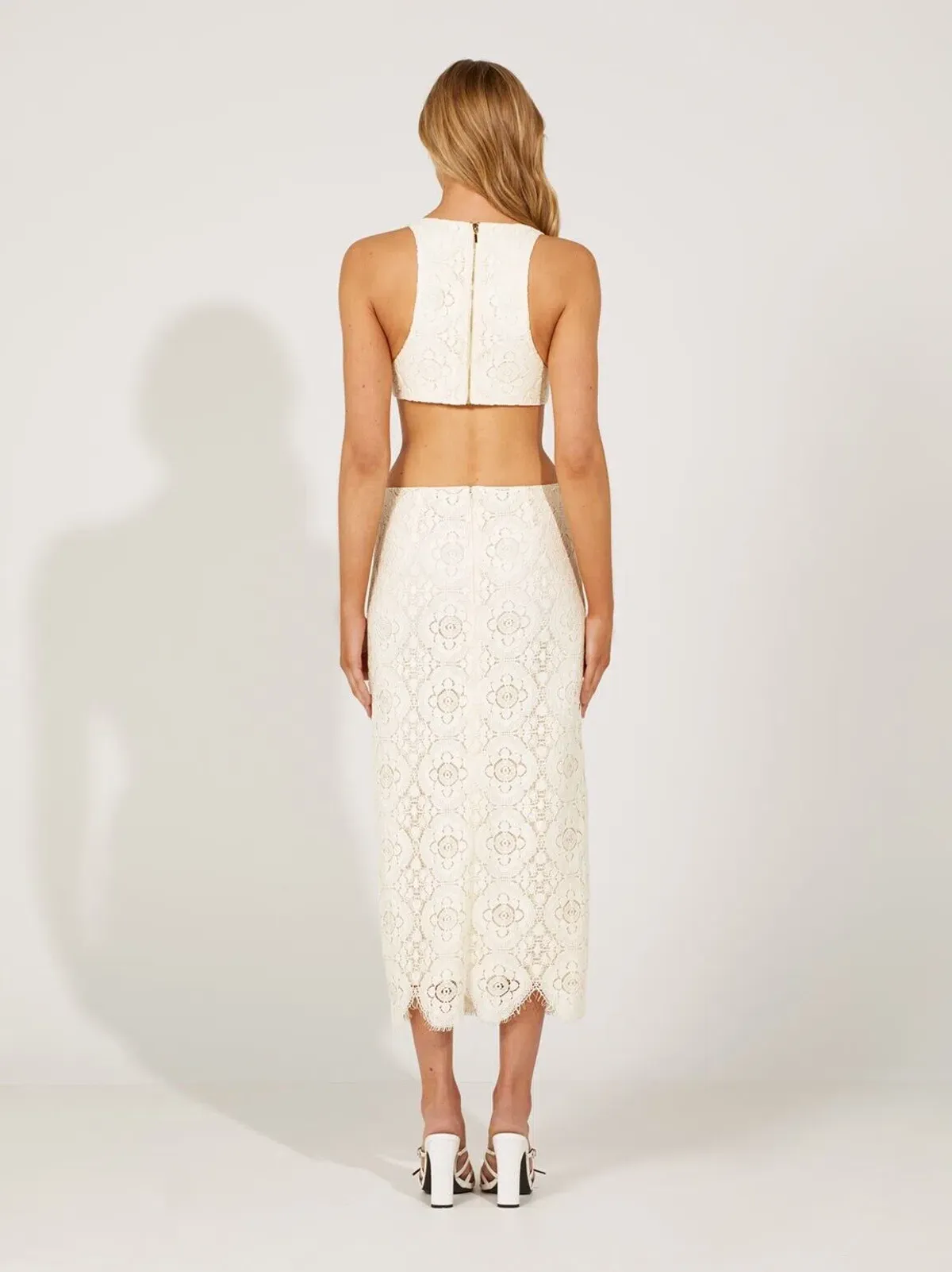 Alice McCall Yvonne Midi Dress Vanilla Bean Size 10 - Image 3