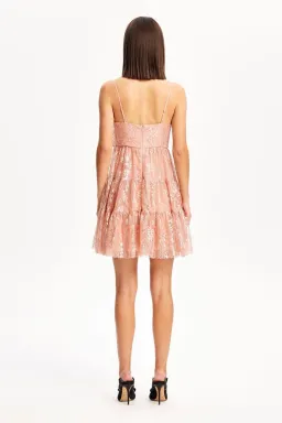 Alice McCall Slow Drives Bow Mini Dress Blush Size 12 for rent on The Volte - image 3