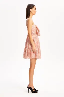 Alice McCall Slow Drives Bow Mini Dress Blush Size 14 for rent on The Volte - image 2