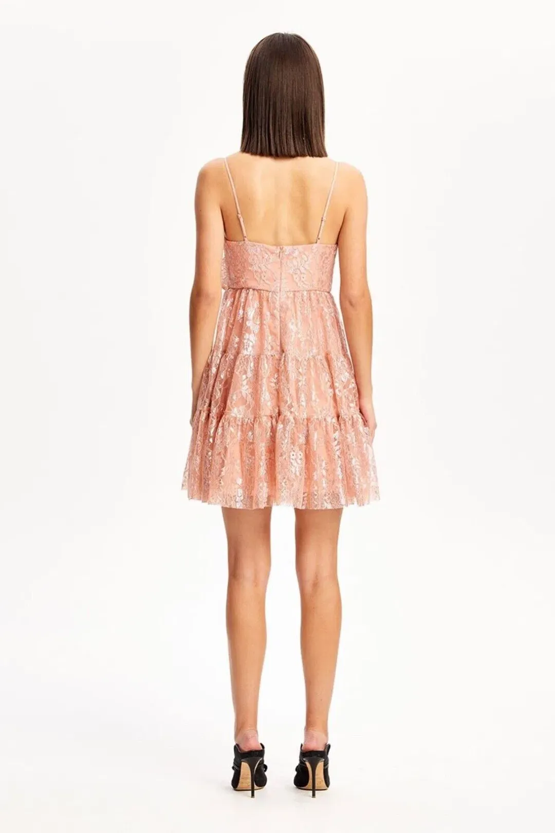 Alice McCall Slow Drives Bow Mini Dress Blush Size 14 for rent on The Volte - main image
