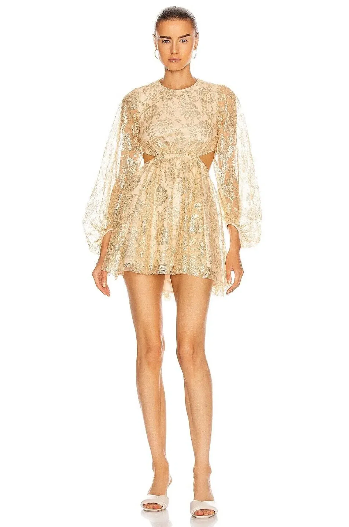 Alice McCall Magic Thinking Mini Dress Gold Size 8 - Image 1