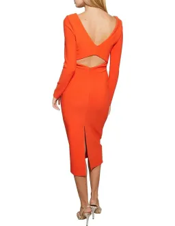 Bec & Bridge Ulla Long Sleeve Cut Out Dress Blood Orange Size 8 for rent on The Volte - image 3
