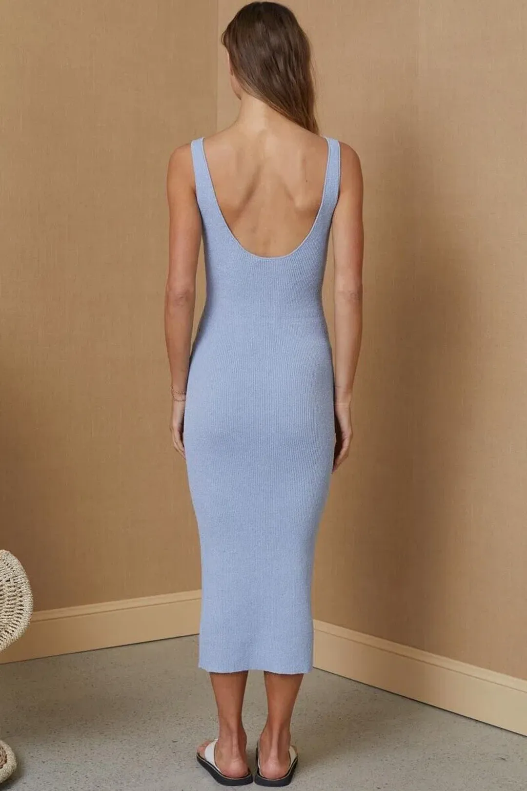 Bec & Bridge Mimi Knit Midi Dress Storm Size 14 for rent on The Volte - main image