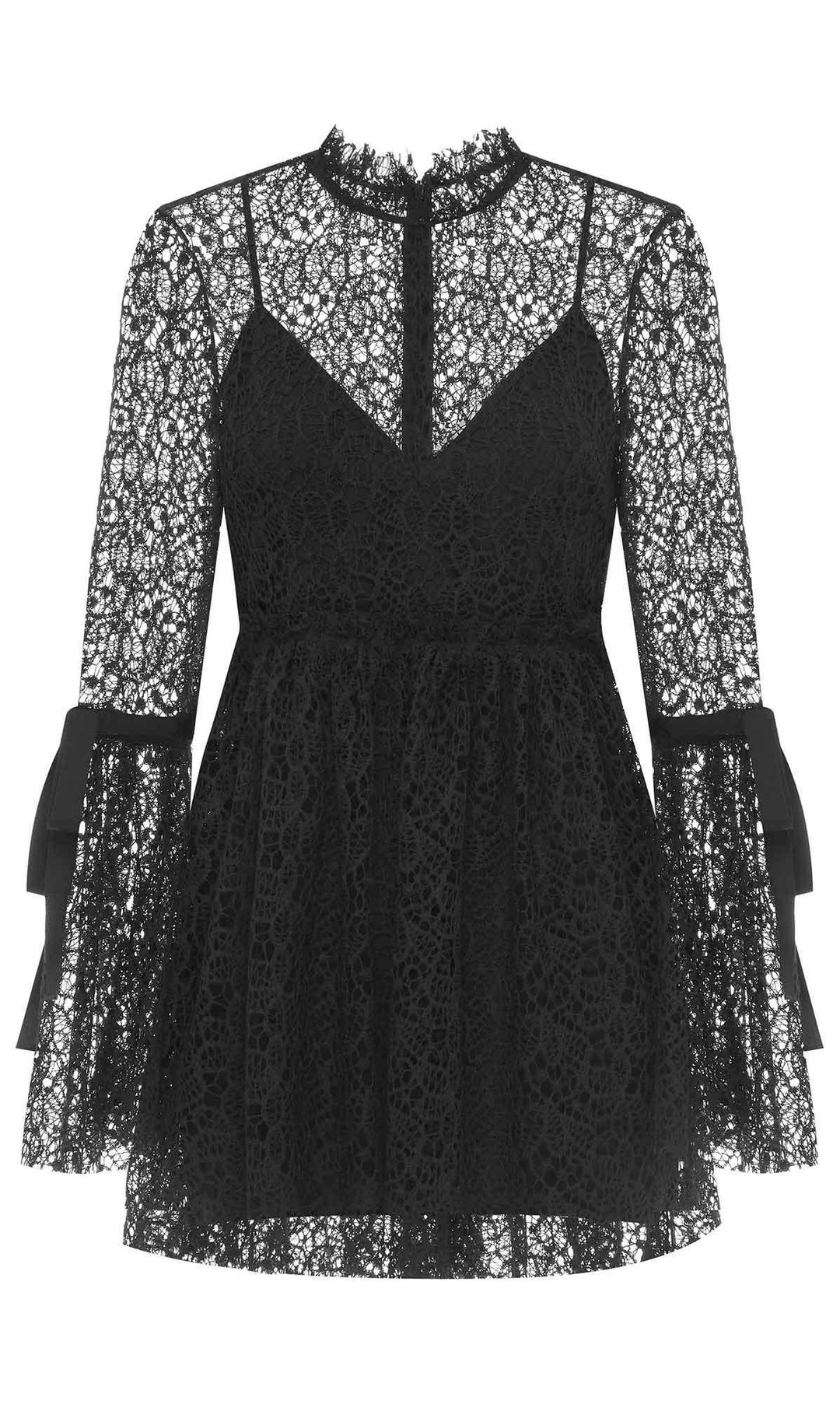 Alice McCall Back To You Lace Mini Dress Black Size 6 for rent on The Volte - main image