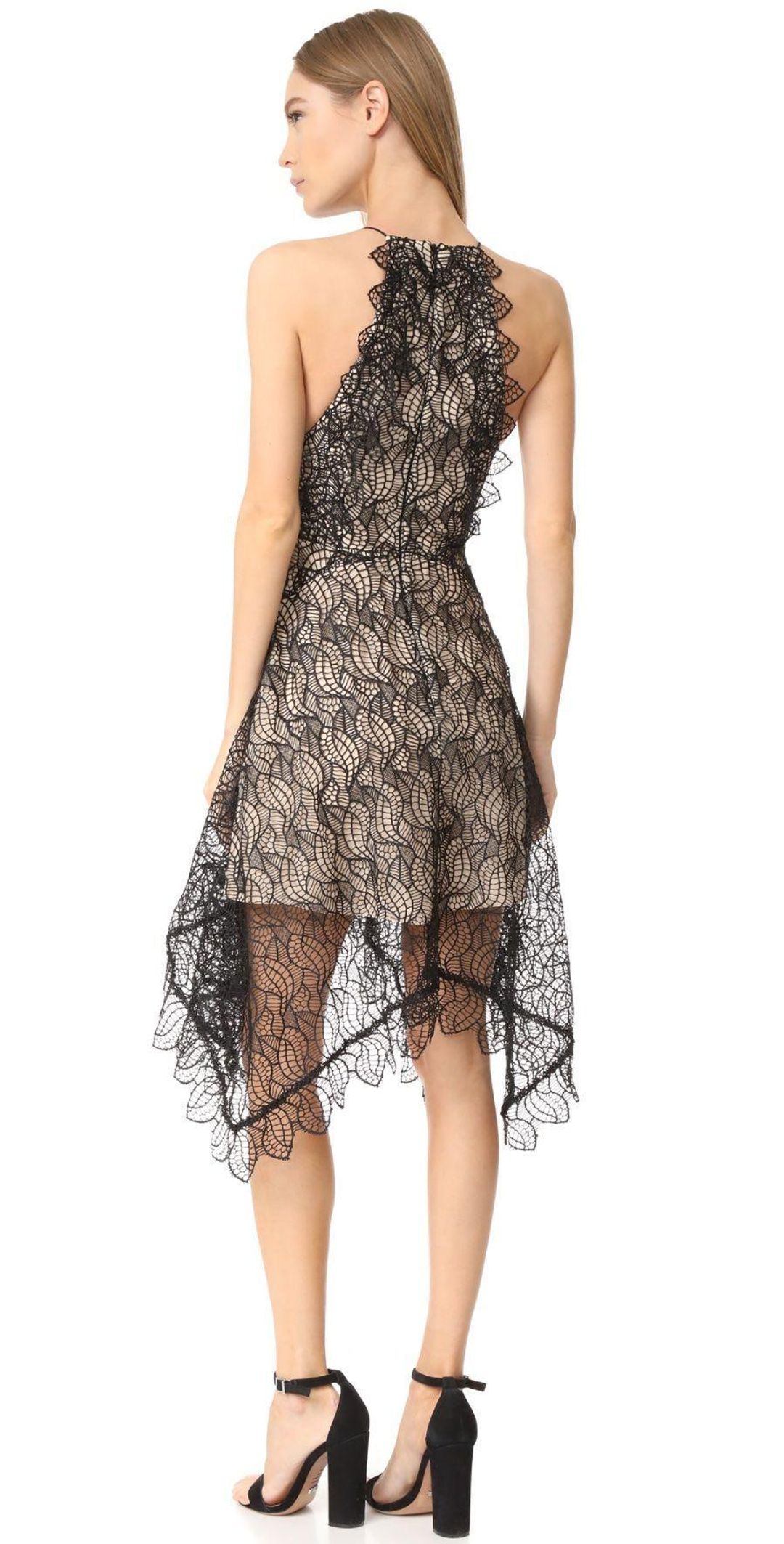 Acler Burton Lace Dress Black/Nude Size 12 for rent on The Volte - main image